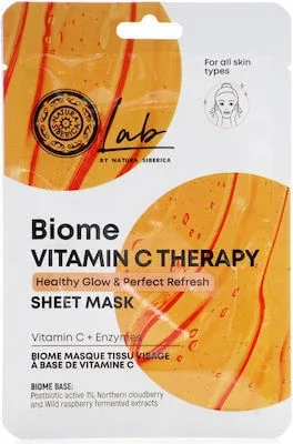 NATURA SIBERICA Biome Vitamin C Therapy Sheet Mask Face Mask for Shine 1 buc