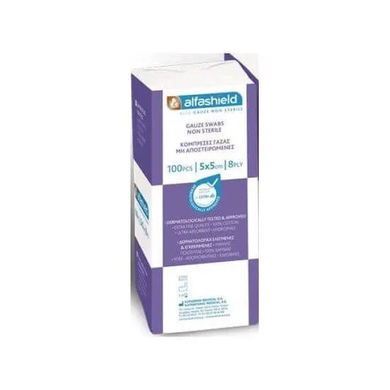 ALFASHIELD tifon nesteril 5x5cm x100 — preț și oferte