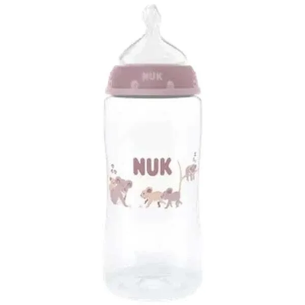 NUK First Choice Sticlă din plastic cu mamelon din silicon și indicator de temperatură pentru 3+ luni, 240ml — preț și oferte