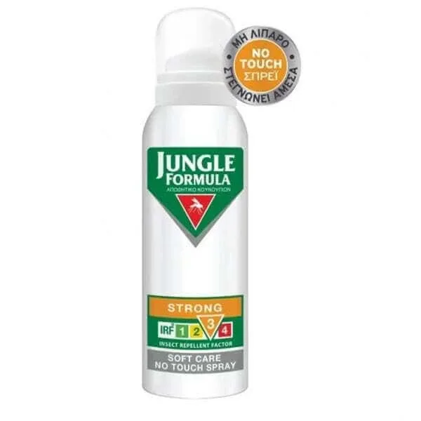 JUNGLE Formula Strong Soft Care No3 Touch Spray Spray repelent de insecte cu ingrediente calmante pentru protecție puternică 125ml — preț și oferte