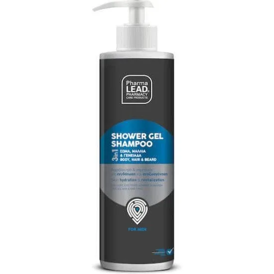 PHARMALEAD Șampon gel de duș pentru bărbați 3 în 1 Șampon gel de duș pentru bărbați pentru față, corp și păr 500ml — preț și oferte