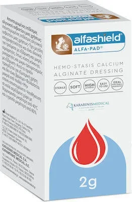 ALFASHIELD Hemo-Stasis Alginat de calciu Pansament Hemostatic Bumbac 2g — preț și oferte