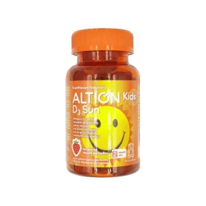 ALTION Kids Vitamina D3 Sun 200IU Supliment pentru copii cu aromă de căpșuni x60 Jellybeans