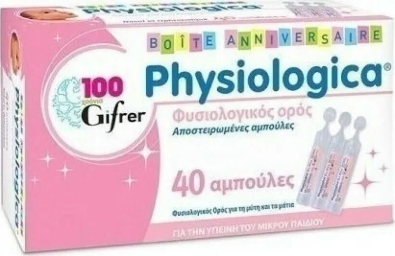 GIFRER Physiologica Physiologica Ser normal pentru nas și ochi, fiole sterile 40x5ml — preț și oferte