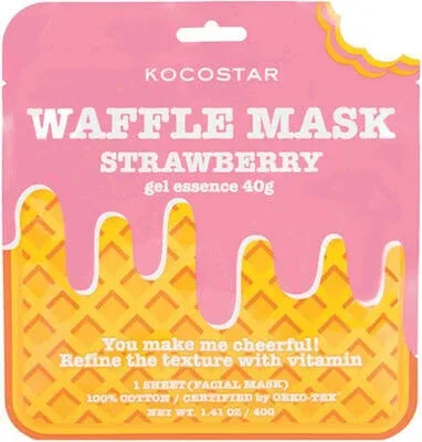 KOCOSTAR Waffle Face Mask Strawberry Mască de curățare și strălucire pentru pielea grasă 1 buc — preț și oferte