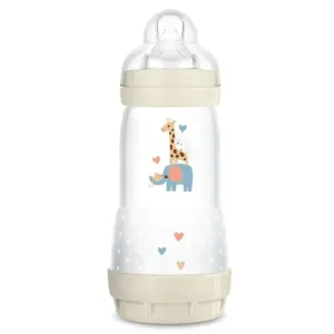 MAM Sticlă din plastic Easy Start Anti-Colic cu căptușeală din silicon 4+ luni 320ml