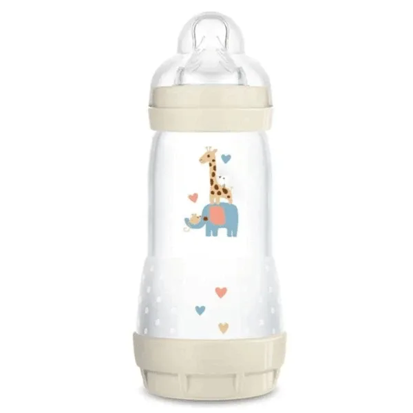 MAM Sticlă din plastic Easy Start Anti-Colic cu căptușeală din silicon 4+ luni 320ml — preț și oferte