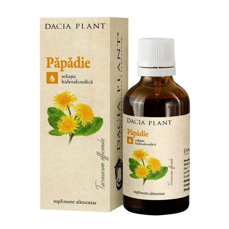 Tinctura de papadie, 50ml, Dacia Plant — preț și oferte