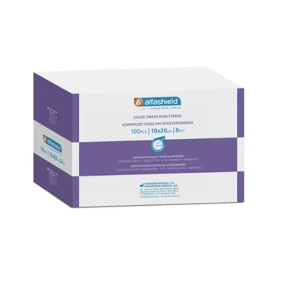 ALFASHIELD tifon nesteril 10x20 8pli 100 bucăți — preț și oferte