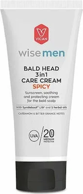 WISE Men Bald Head 3 în 1 Cremă de îngrijire Spicy Protecție solară, calmantă și protectoare pentru pielea capului 100ml