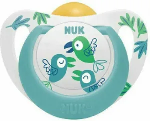 Suzeta de cauciuc NUK Star pentru 6-18 luni cu cutie și Lily 10.734.066 - Green Parrot