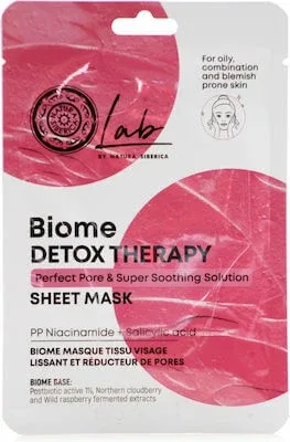 NATURA SIBERICA Biome Detox Therapy Sheet Mask Face Mask Against Blemishes 1 buc