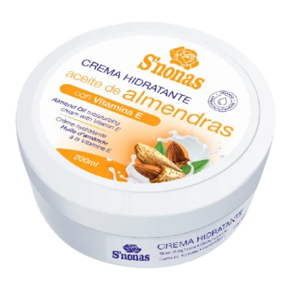 Crema hidratanta SNonas cu ulei de migdale si vitamina E, Arom | 200 ml AROM SPANIA INFINITY — preț și oferte