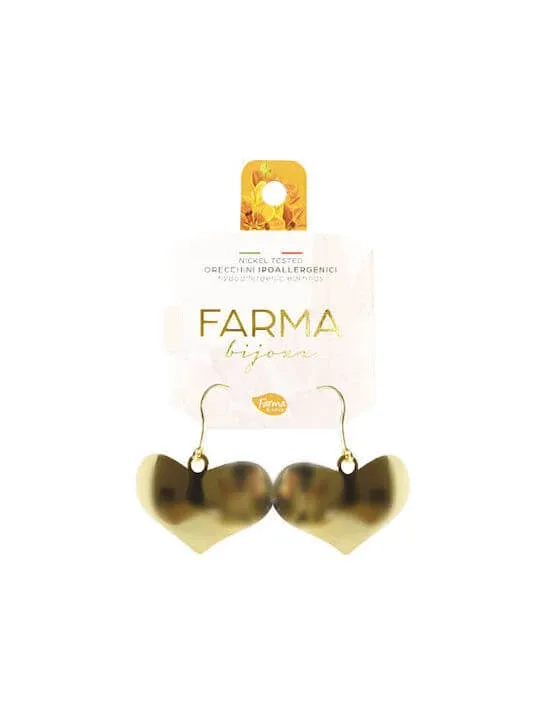FARMA BIJOUX Hipoalergenic Cercei Pandantiv Golden Heart — preț și oferte