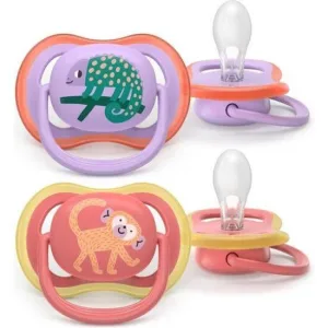 AVENT Ultra Air 18m silicon suzetă fată (maimuță/broască) 2 bucăți