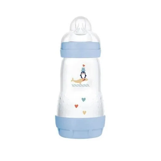 MAM Sticlă de plastic Easy Start Anti-Colic cu căptușeală din silicon 2+ luni 260ml [351SBc] — preț și oferte