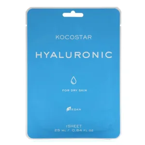KOCOSTAR Hyaluronic Sheet Face Mask Mască de față cu 6 tipuri diferite de acid hialuronic 1 bucăți