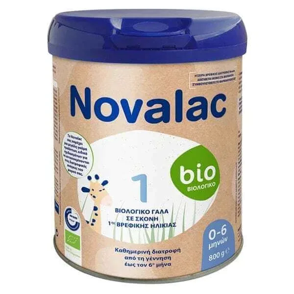 NOVALAC Bio 1 Lapte praf pentru sugari 0-6 luni 800g — preț și oferte