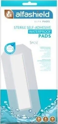 ALFASHIELD Sterile autoadezive impermeabil tampoane impermeabil Sterile autoadezive tampoane 6x8cm 5 bucăți