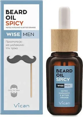 WISE Men Beard Oil Spicy Beard Oil cu cardamom și portocală amară 30ml — preț și oferte