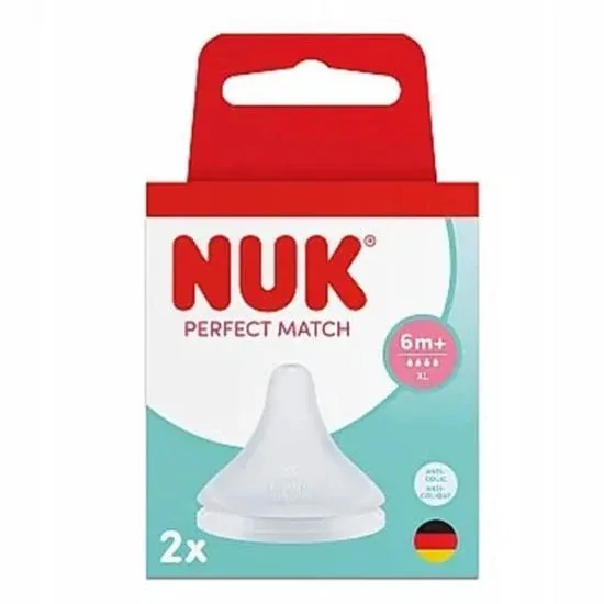 NUK Silicon Nipple Perfect Match De la 6 luni XL2 Bucăți — preț și oferte