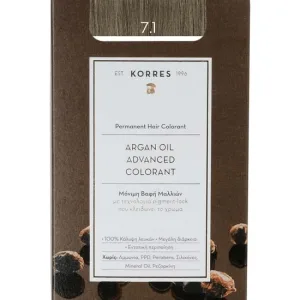 KORRES Argan Oil Advanced Colorant Colorant pentru păr 7.1 Blonde Sandre