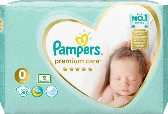 PAMPERS Scutece pentru copii Premium Care No.0 0-3Kgr 30 bucăți — preț și oferte