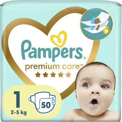 PAMPERS Premium Care Newborn Value Pack No1 Pentru 2-5kg 50 bucăți — preț și oferte