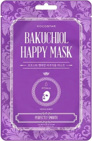 KOCOSTAR Bakuchiol Happy Mask Mască de față cu Bakuchiol pentru piele reînnoită și netedă 1 buc