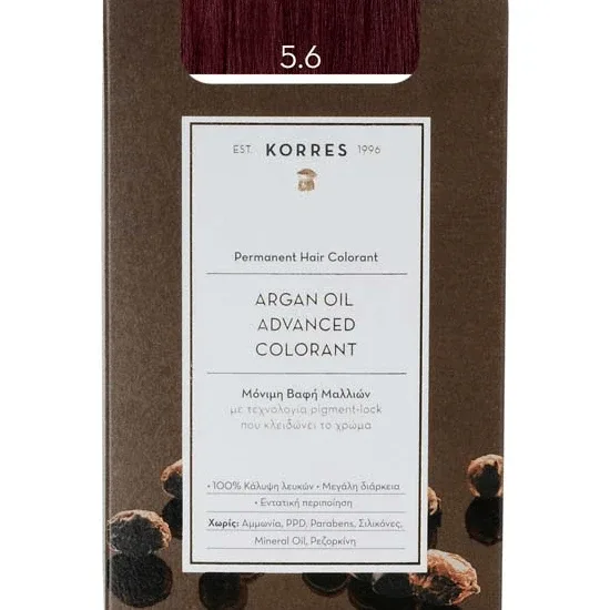 KORRES Argan Oil Advanced Colorant Colorant pentru păr 5.6 Chestnut Light Red — preț și oferte