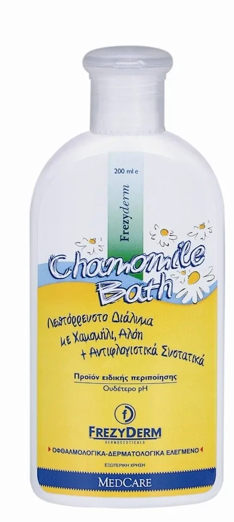 FREZYDERM Baby Chamomile Bath Solution pentru ameliorarea și îngrijirea pielii iritate și sensibile 200ml — preț și oferte