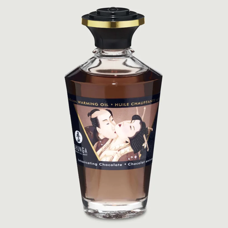 Shunga Aphrodisiac Kissable Warming Oil Intoxicating Chocolate - 100 ml — preț și oferte