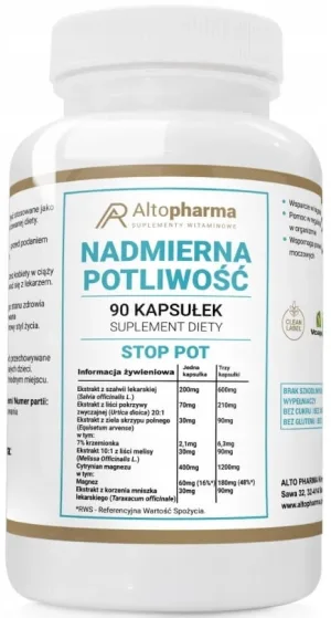 Altopharma Transpirație excesivă 90 capsule