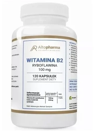 Altopharma Vitamina B2 100 mg Riboflavină 120 capsule — preț și oferte