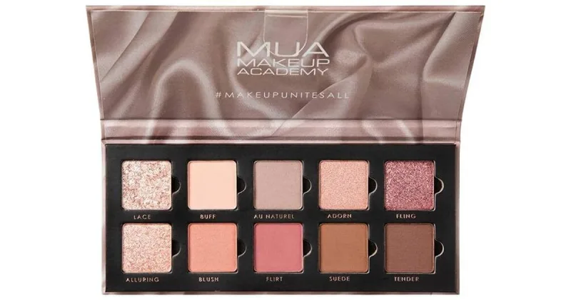 MUA | Paletă 10 nuanțe de farduri de ochi Silk Nudes | 11g — preț și oferte