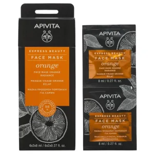 Apivita | Express Beauty | Mască de față cu portocale pentru strălucire | 2x8ml