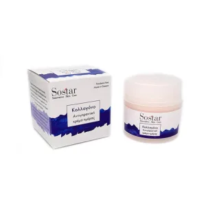 Sostar | Cremă de zi anti-îmbătrânire pentru față și gât cu colagen | 50ml