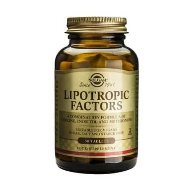 Solgar | Factori lipotropici | Supliment alimentar pentru tratamentul greutății corporale crescute | 50 file — preț și oferte