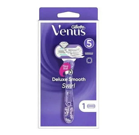 Gillette | Venus Deluxe Smooth Swirl | Aparat de ras pentru femei cu 1 cap de schimb | 1pc — preț și oferte