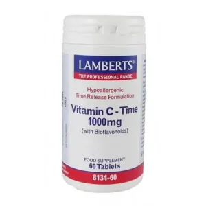 Lamberts | Vitamina C 1000mg Time Release Vitamina C cu eliberare lentă | 60 Tablete