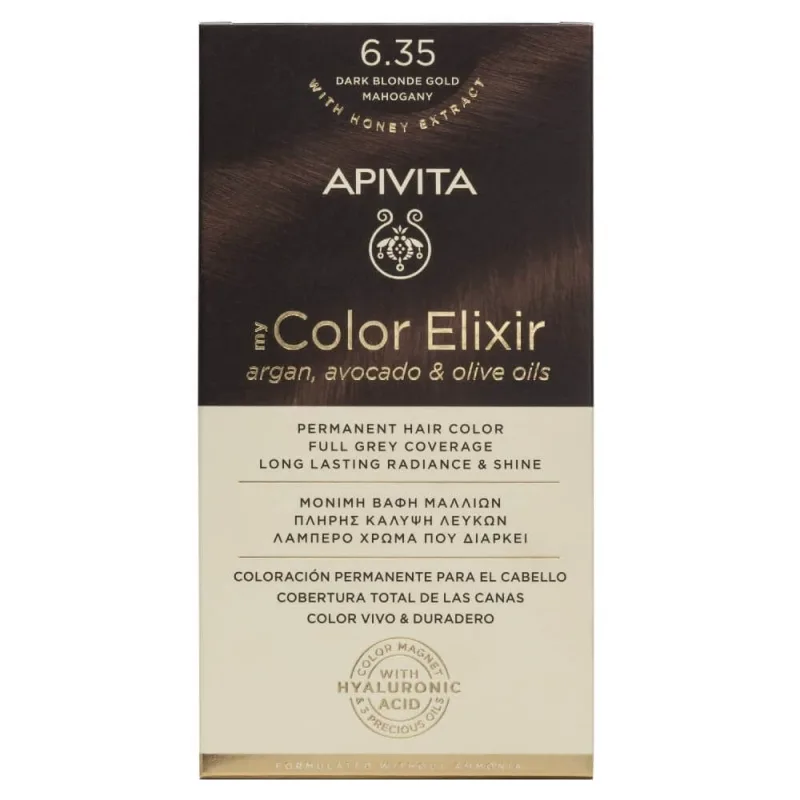 Apivita | My Color Elixir Permanent Hair Color No 6.35 Blonde Dark Honey Honey Maoni | 50ml — preț și oferte