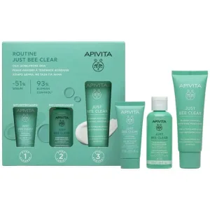 Apivita | Promo Routine Just Bee Clear Cream împotriva imperfecțiunilor, 40ml &amp; GIFT Just Bee Clear Loțiune de strângere a porilor, 50ml &amp; Gel de curățare facială, 15ml | 1set