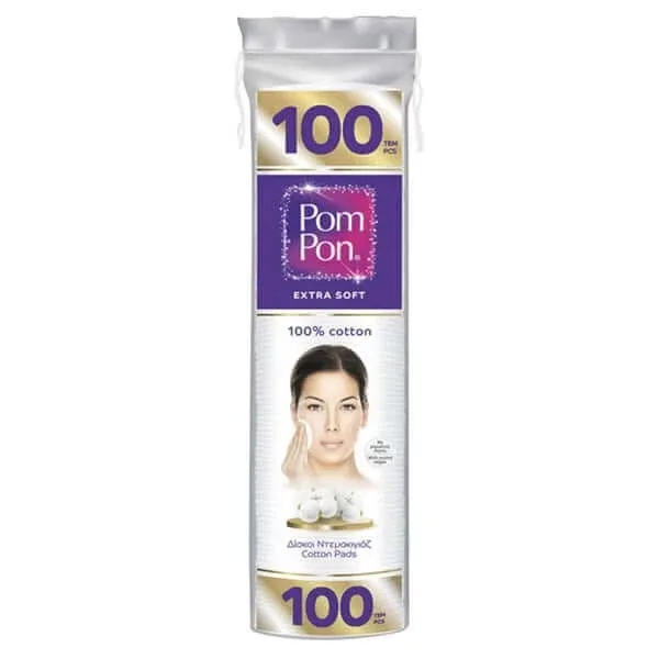 Pom Pon | Discuri de machiaj rotunde extra moi | 100pcs — preț și oferte
