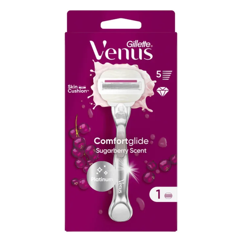 Gillette | Venus ComfortGlide Sugarberry | Aparat de ras pentru femei | Cu 1 cap de rezervă — preț și oferte