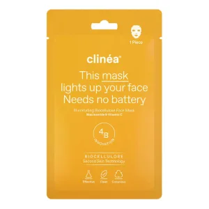 Clinea | Mască de față iluminantă din bioceluloză pentru strălucire | 1 buc