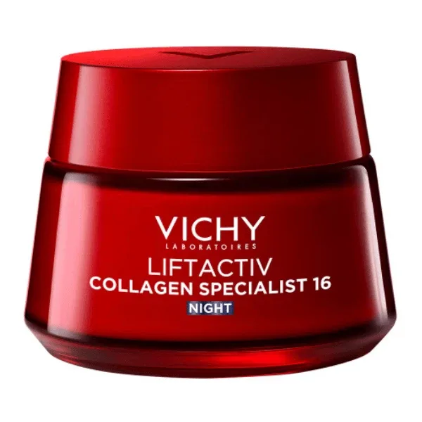 Vichy | Liftactiv Collagen Specialist 16 Cremă de noapte cu acțiune antirid pentru fermitate & fermitate. Strălucire | 50ml — preț și oferte