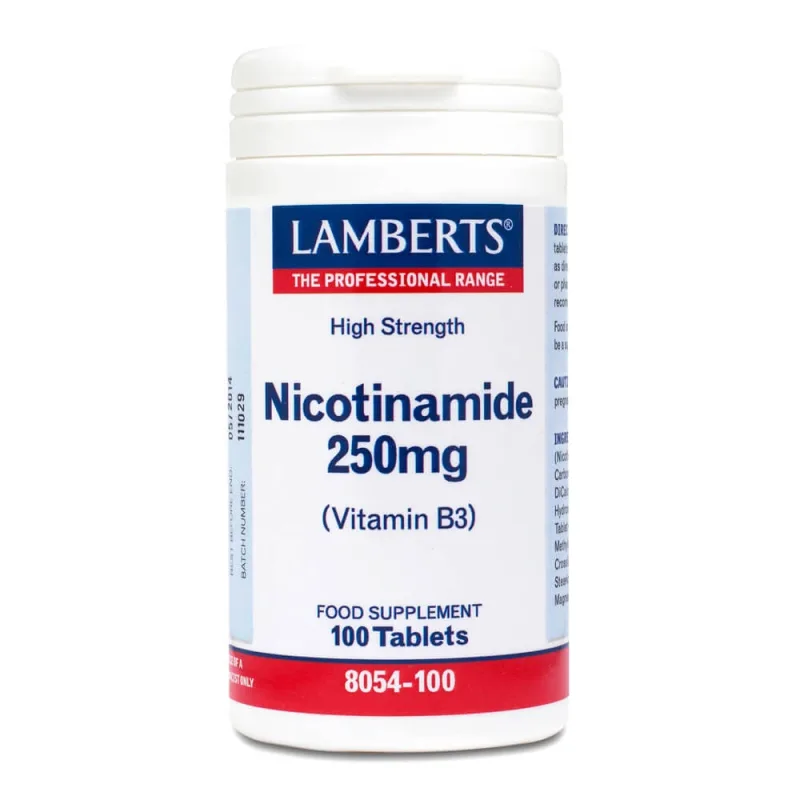 Lamberts | Nicotinamidă 250mg Vitamina B3 (Niacin) | 100 Tablete — preț și oferte