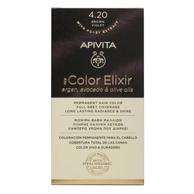 Apivita | My Color Elixir Permanent Hair Color No 4.20 Violet Brown | 50ml — preț și oferte