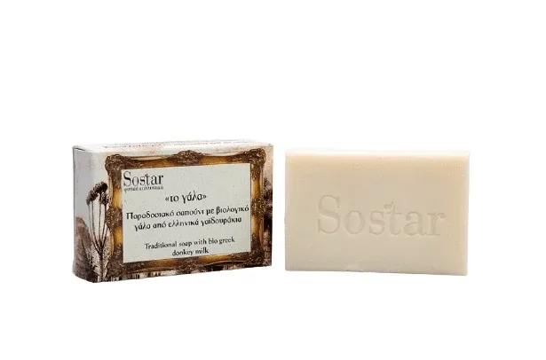 Sostar | Laptele Săpun tradițional cu lapte organic de la măgari greci | 100g — preț și oferte