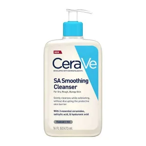 Cerave | SA Smoothing Cleanser Gel de curățare și curățare | SA Smoothing Cleanser Exfolierea pielii uscate | 473ml